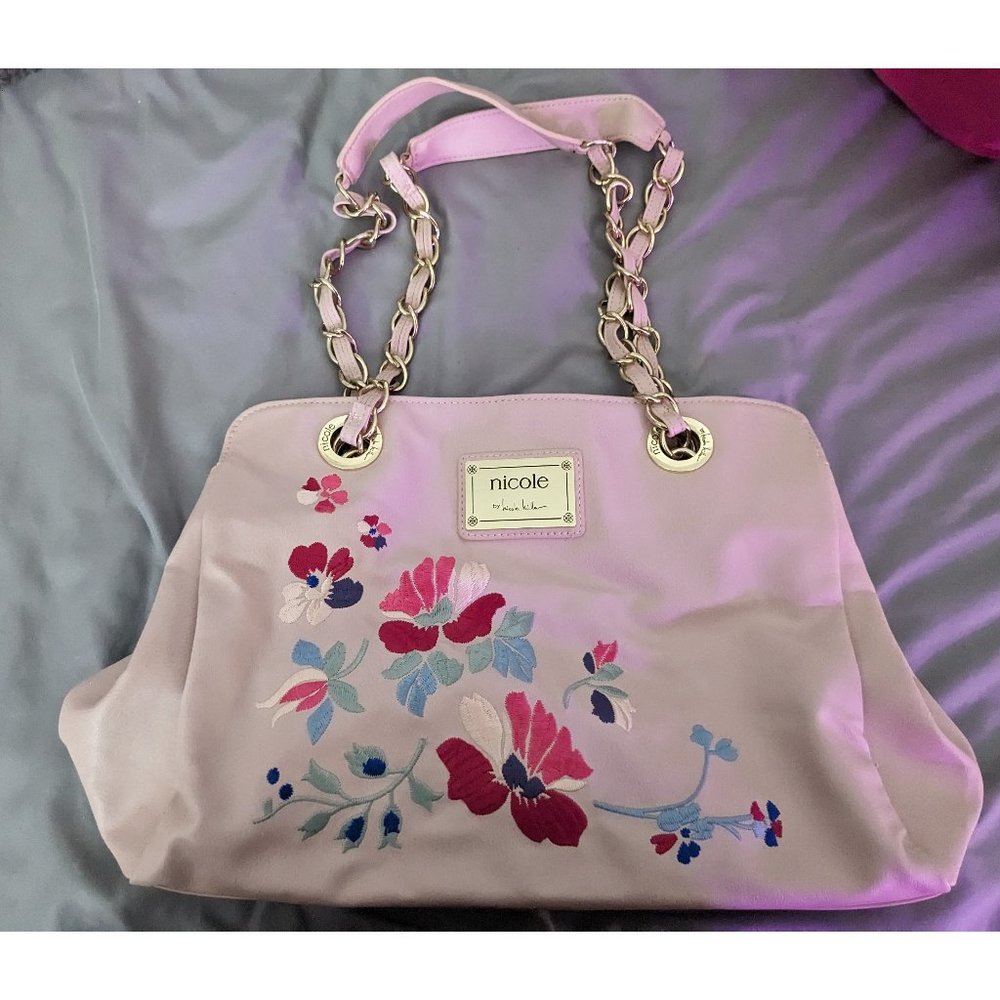 Nicole by Nicole Miller Floral Pink Purse